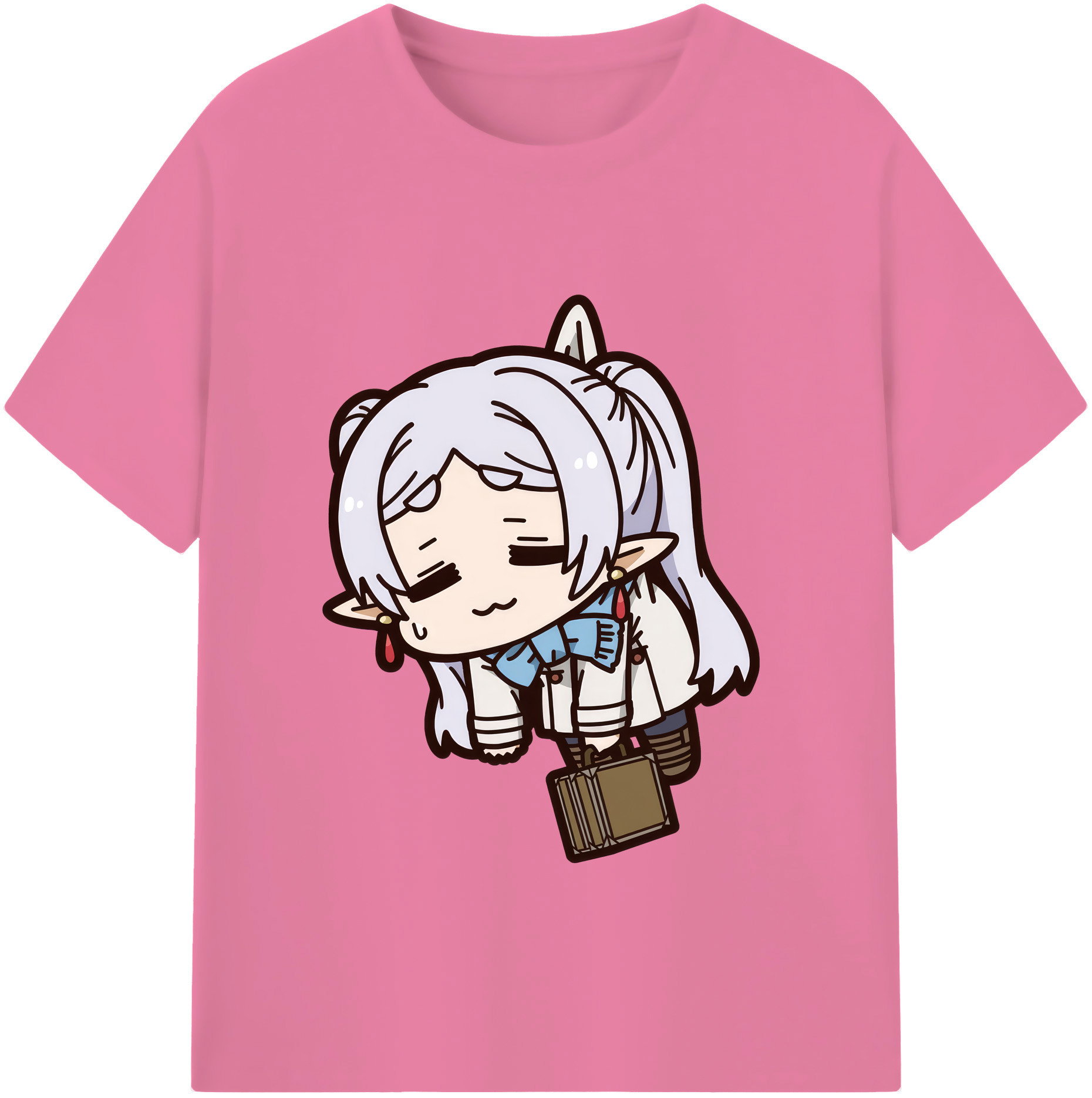 （画像用） 葬送のフリーレン Frieren 綿100％半袖Tシャツ（フロントプリント）